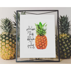 Be A Pineapple Watercolor Wall Art Print Be A Pineapple Watercolor Wall Art Print